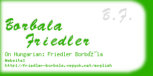 borbala friedler business card